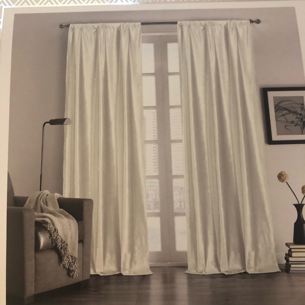 White Velvet Curtains